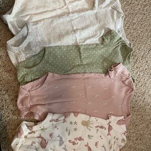 Carter's Assorted Bodysuits - Green, Pink, White